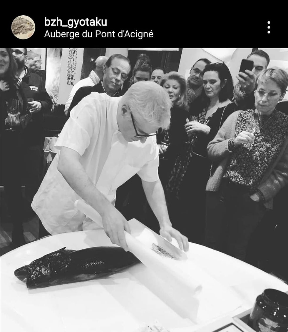 Démo Gyotaku art dinner