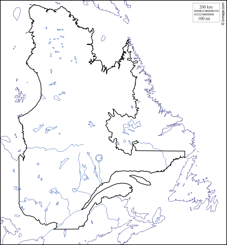 Carte Vierge Des Regions Administratives Du Quebec Carte Vierge Des Regions Administratives Du Quebec