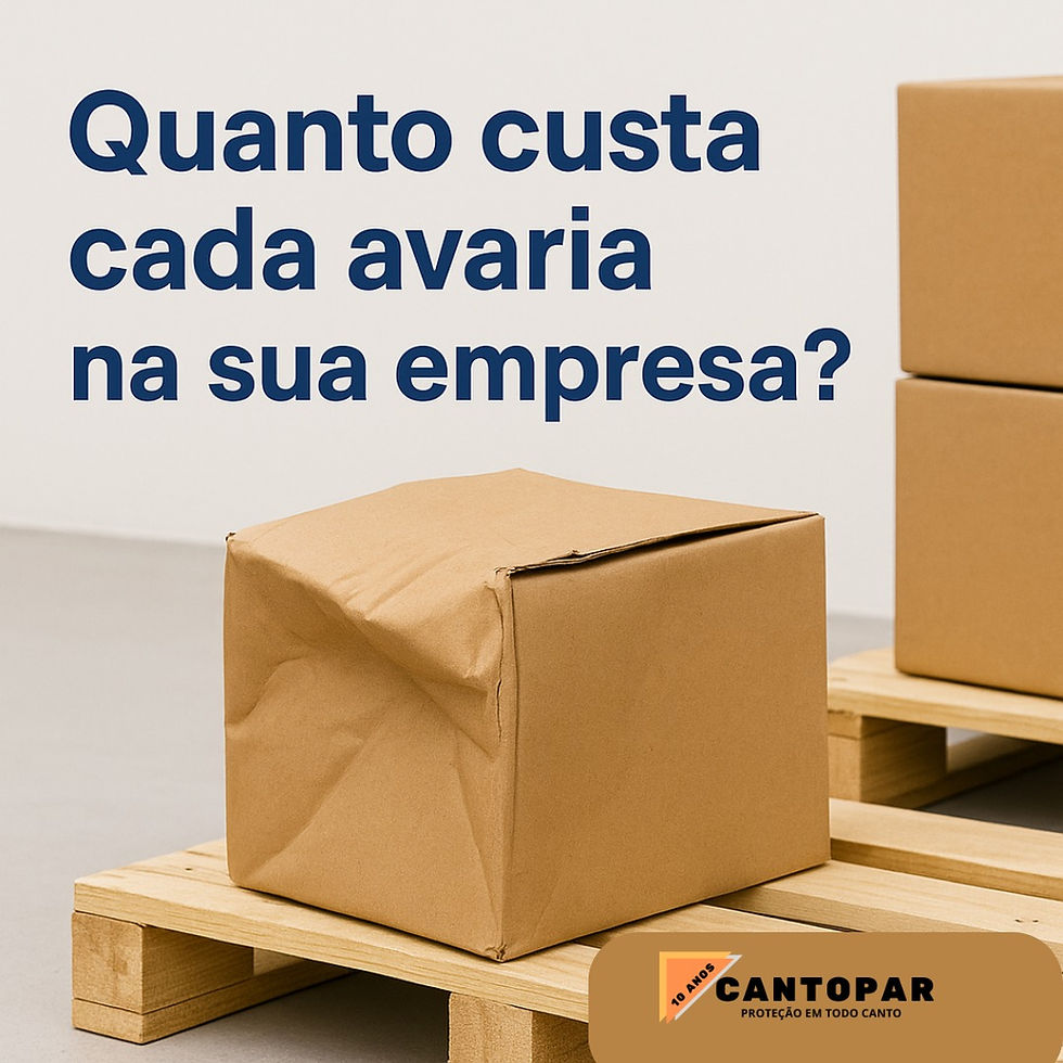 CAIXA COM AVARIAS POR FALTA DE CANTONEIRAS DE PAPELÃO