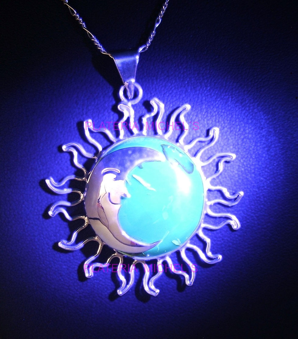 Miniatura: Eclipse De Ambar Natural Grande En Plata Ley 0.925