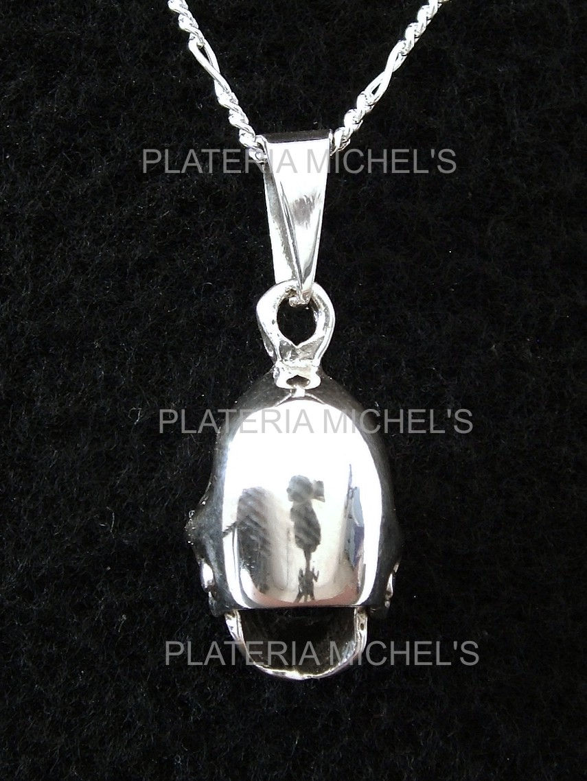 Miniatura: Dije De Calavera Movible Grande En Plata