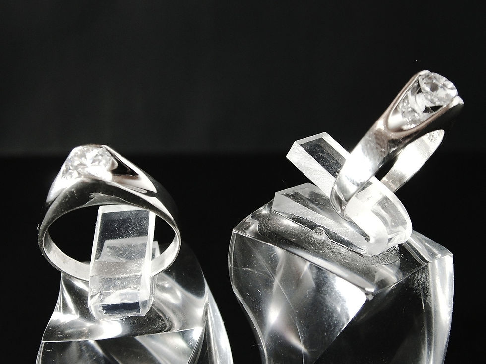 Miniatura: Anillo Solitario De Zirconia Bajo Relieve En Plata
