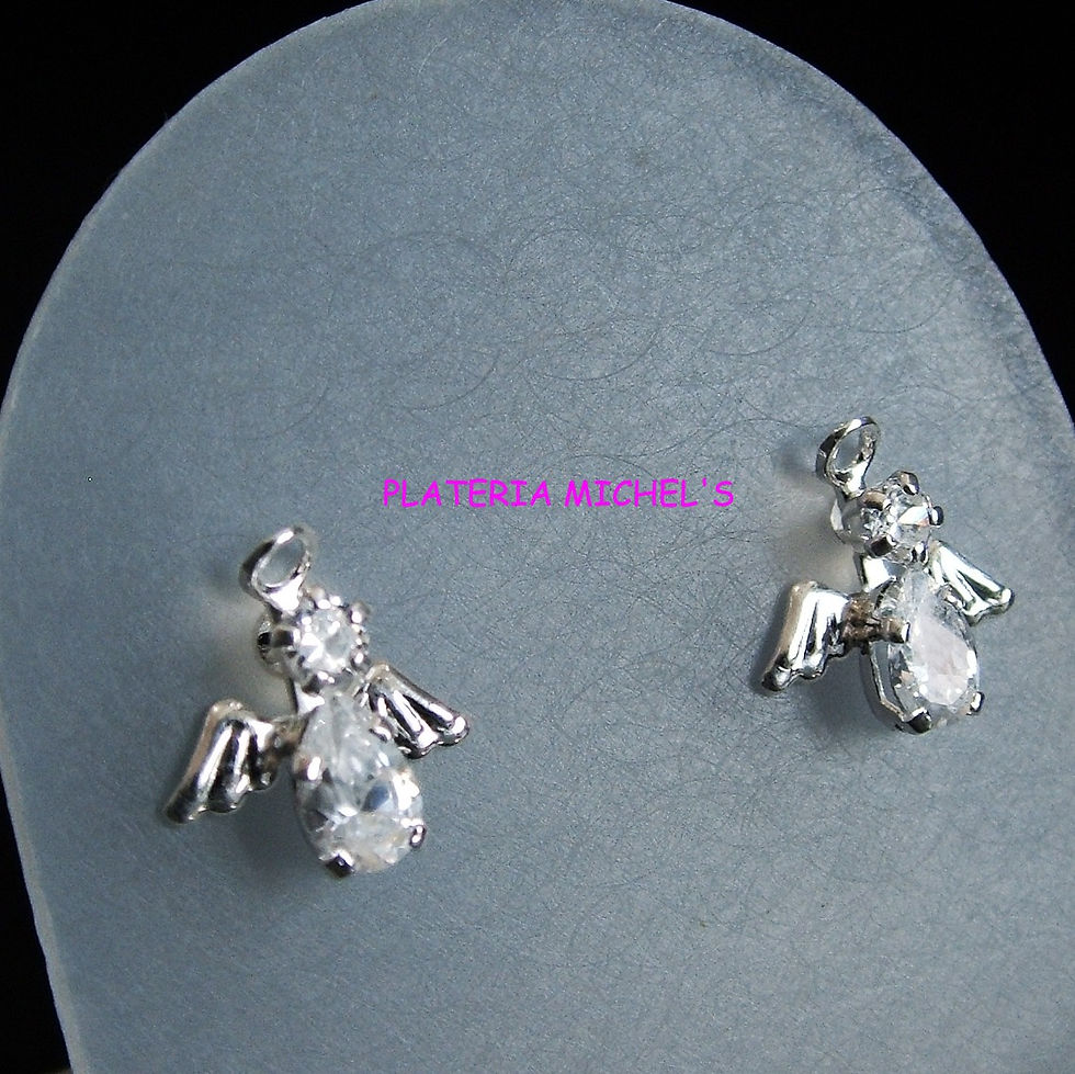 Miniatura: Aretes De Angel Con Zirconia En Plata