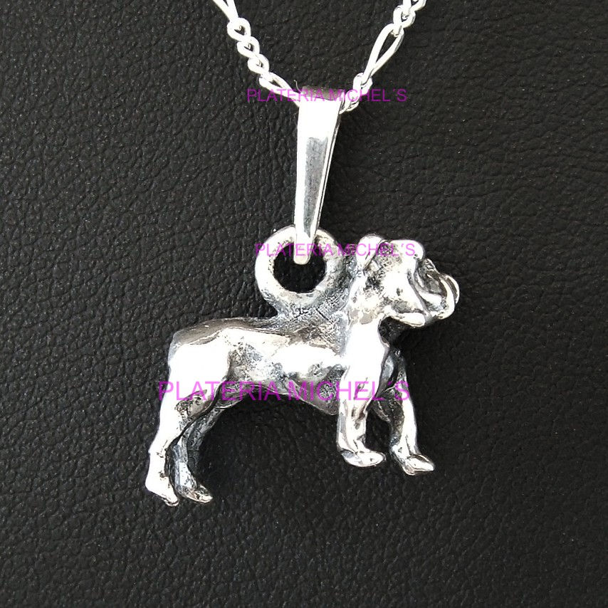 Miniatura: Perro Bulldog Inglés Cuerpo Completo Plata 0.925