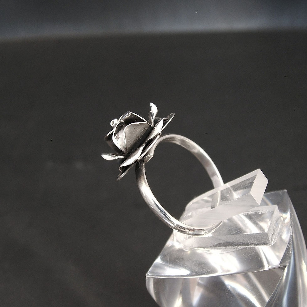 Miniatura: Anillo De Rosa En Plata Ley 0.925