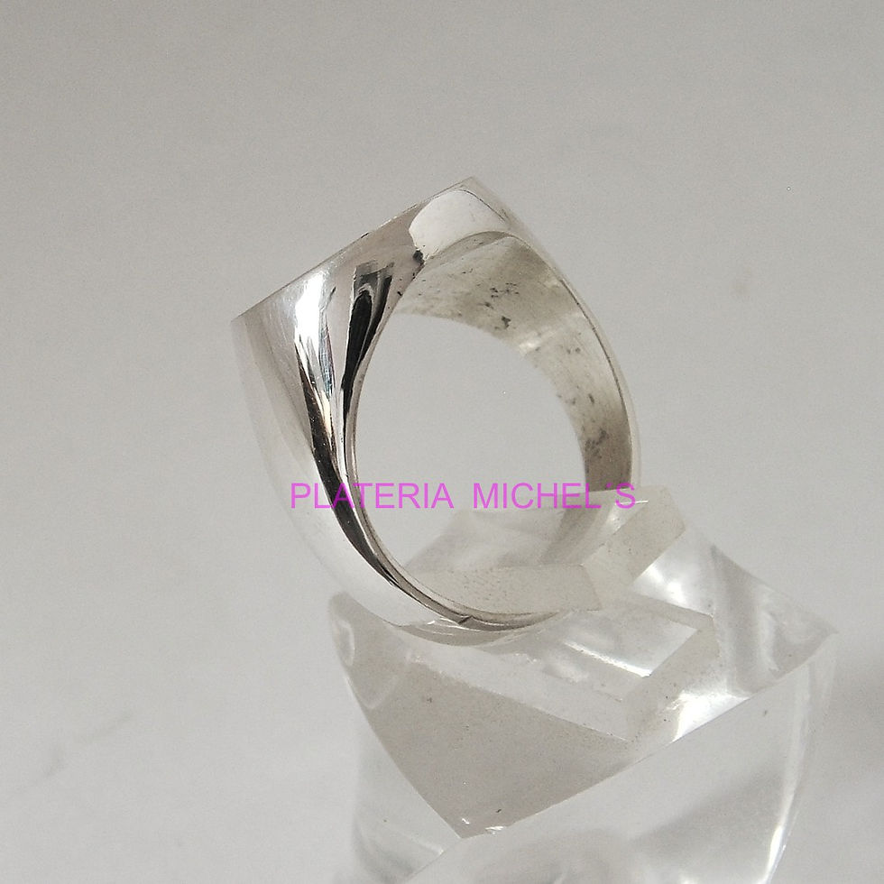 Miniatura: Anillo Sello Salomonico En Plata Ley 0.925