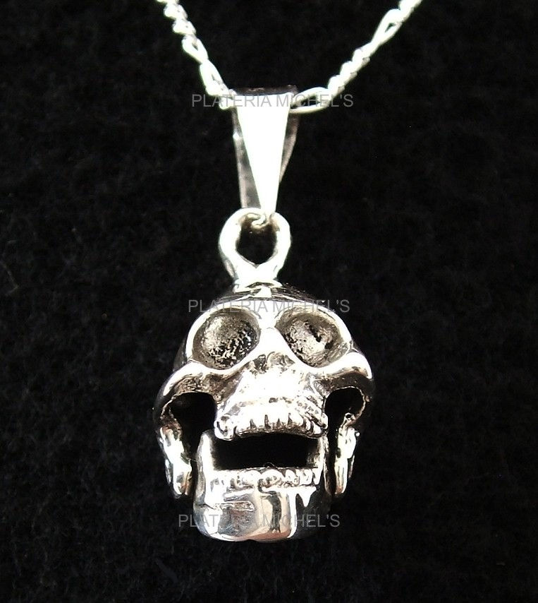 Miniatura: Dije De Calavera Movible Chica En Plata