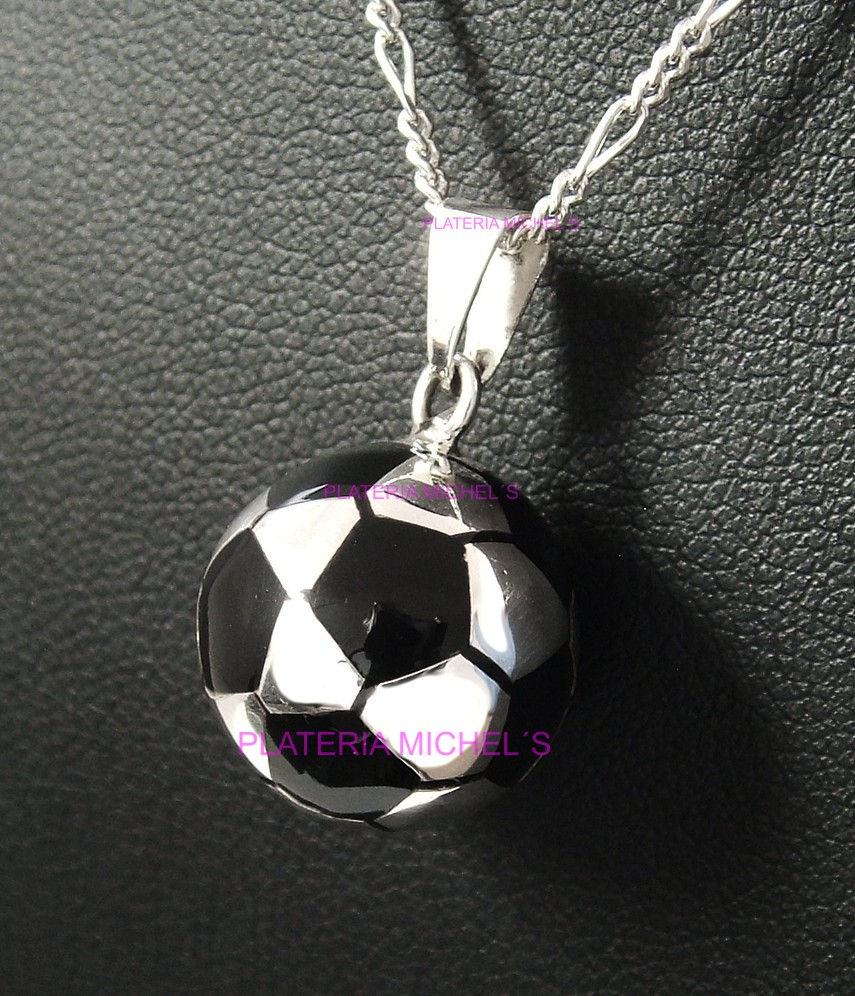 Miniatura: Dije Balon De Fut Bol 3d En Plata Ley 0.925