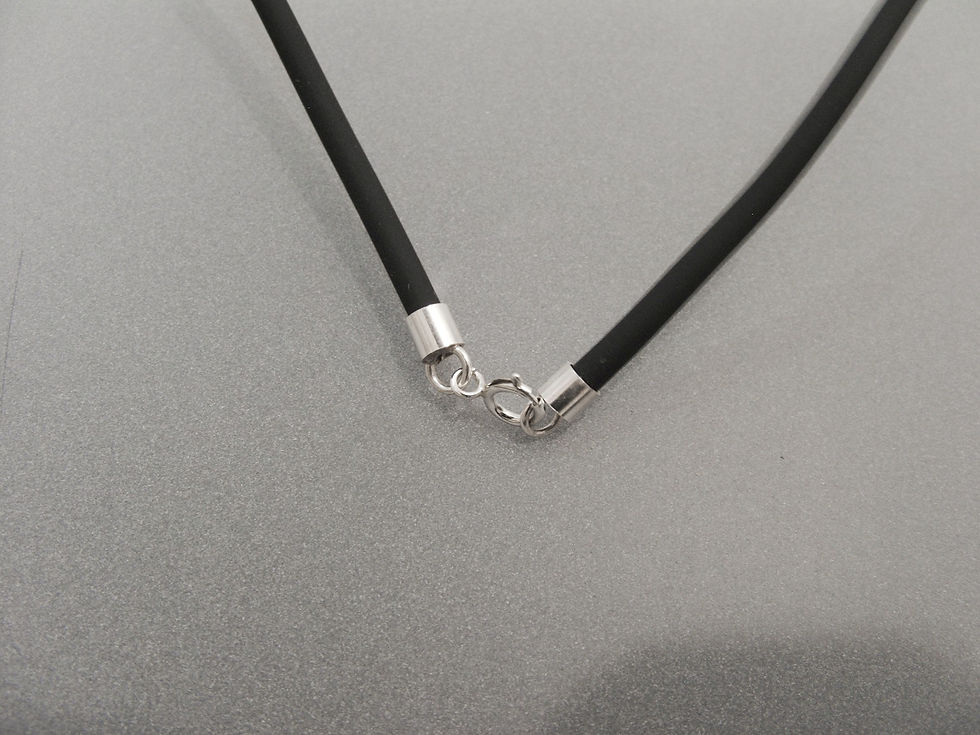 Miniatura: Caucho Liso De 2.5mm De Ancho Y Con Broche En Plat