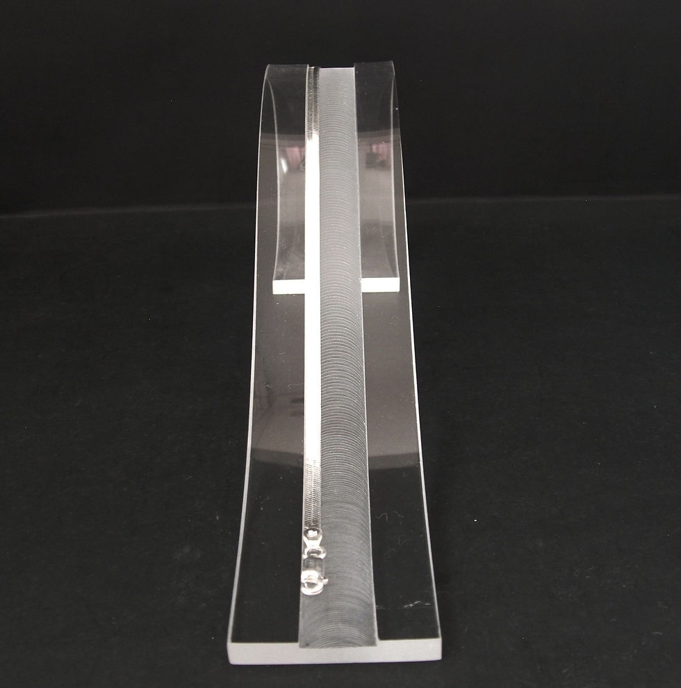 Miniatura: Pulsera Tejido Planchado 3mm Ancho, Plata