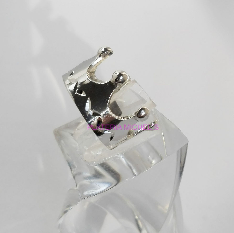 Miniatura: Anillo De Corona Ajustable En Plata Ley 0.925