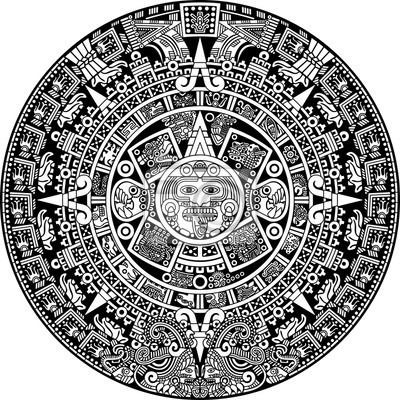Miniatura: Dije De Calendario Azteca Ch En Plata 0.925