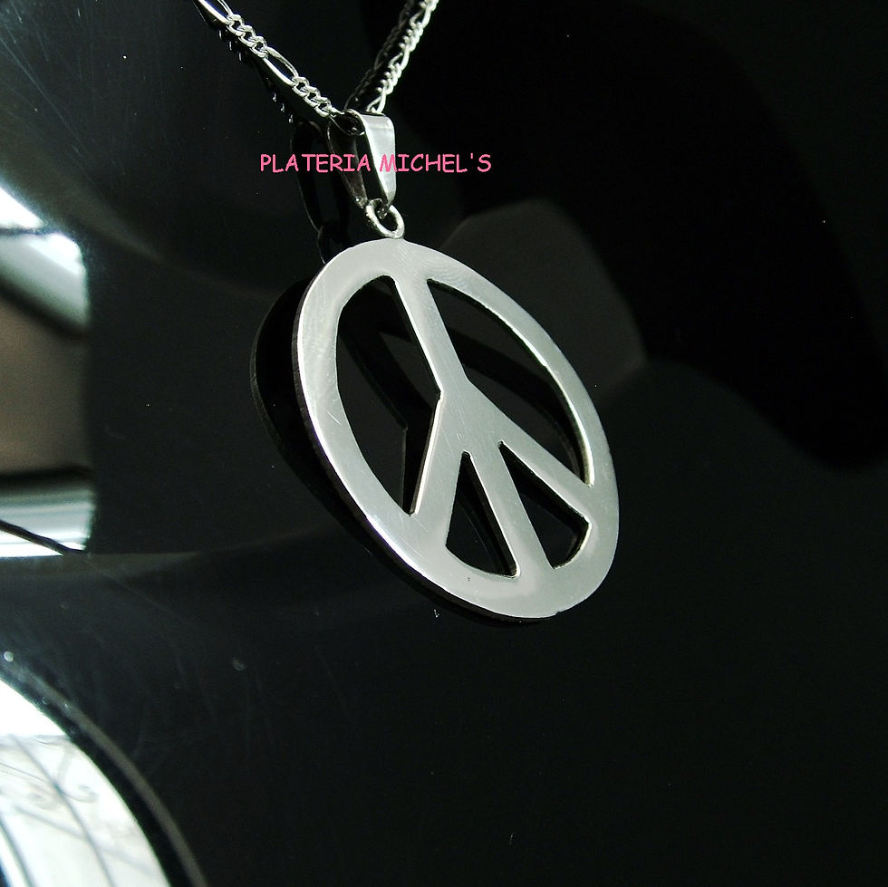 Miniatura: Dije De Amor Y Paz Grande En Plata