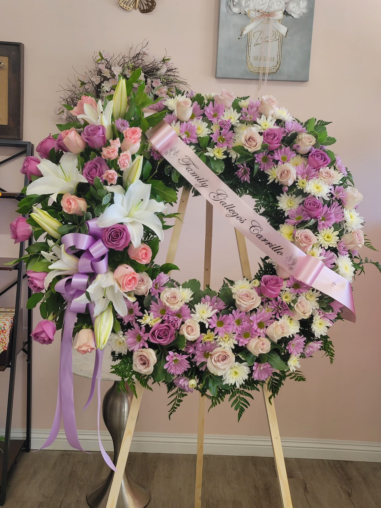 Pastel Sympathy Wreath