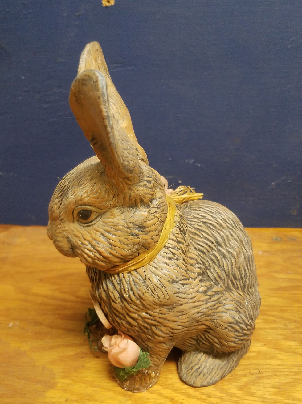 Thumbnail: Rabbit Figurine With Flowers Around Neck