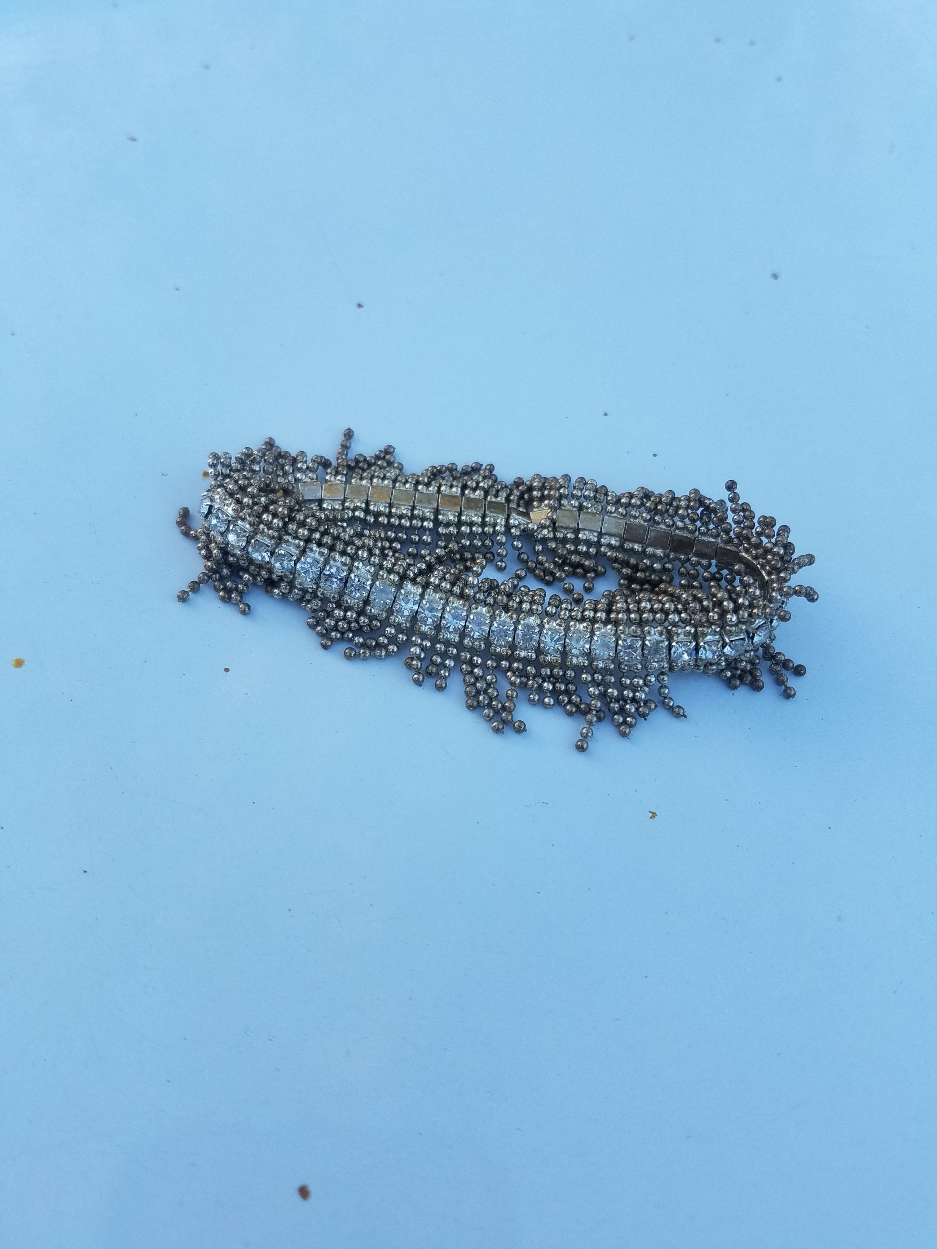 Stretchy Diamond Bracelet With Dangles 