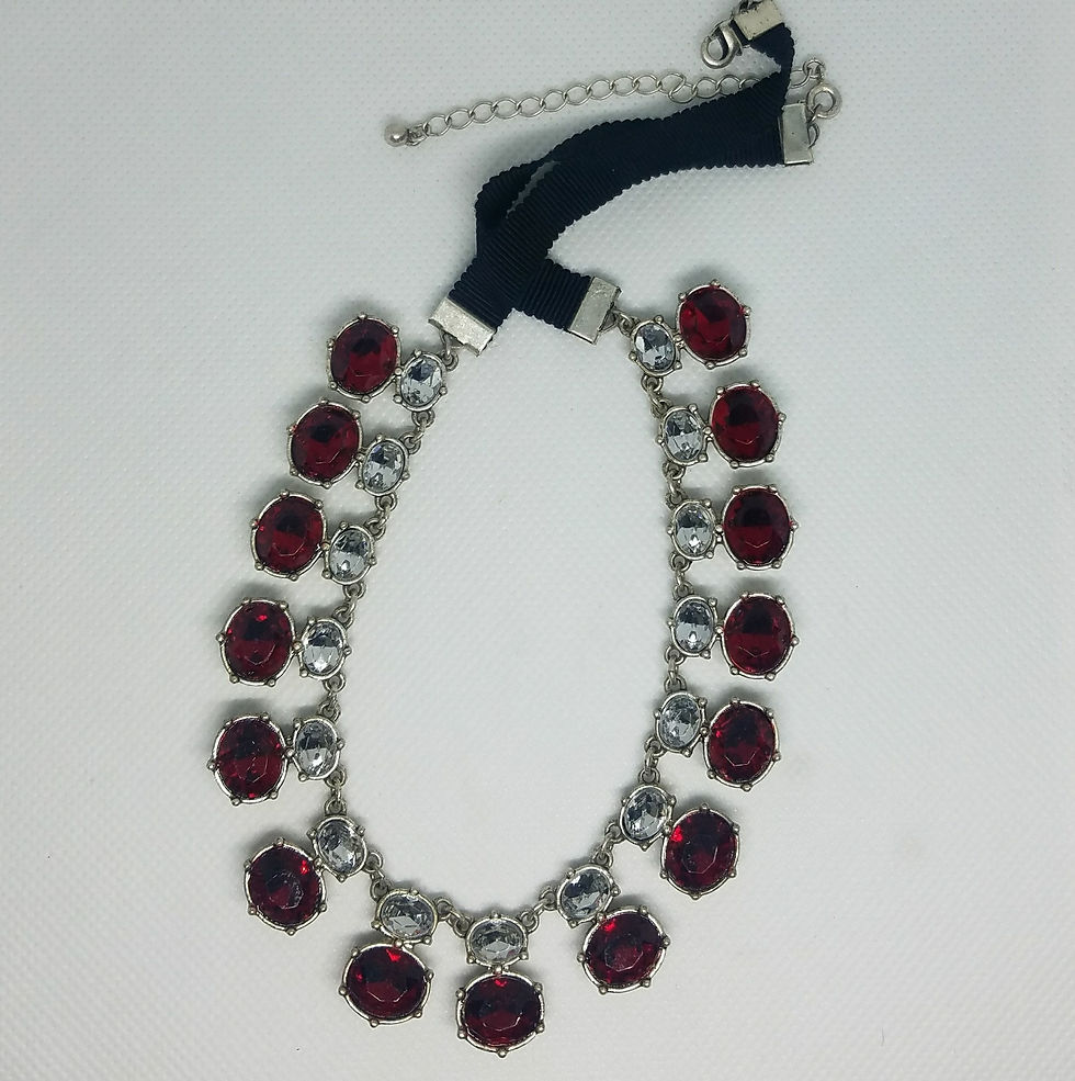 Thumbnail: Red Crystal Choker Necklace