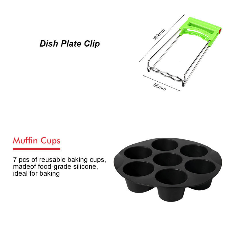 Thumbnail: 7 Inch / 8 Inch Air Fryer Accessories for Gowise Phillips Cozyna and Secura Fit 