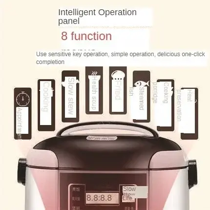 Thumbnail: 12V 24V Electric Rice Cooker Car Truck Soup Porridge Cooking Pot Fast Heating Lu