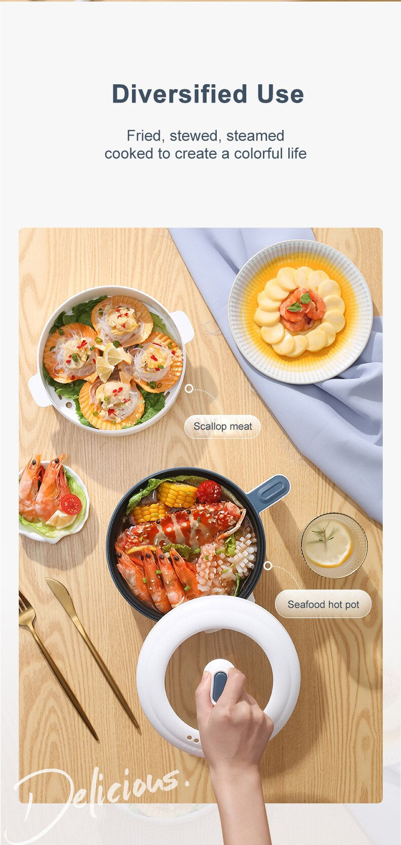 Thumbnail: Digital Rice Cooker and Food Steamer | 220V Household Appliance with Dual-Layer 