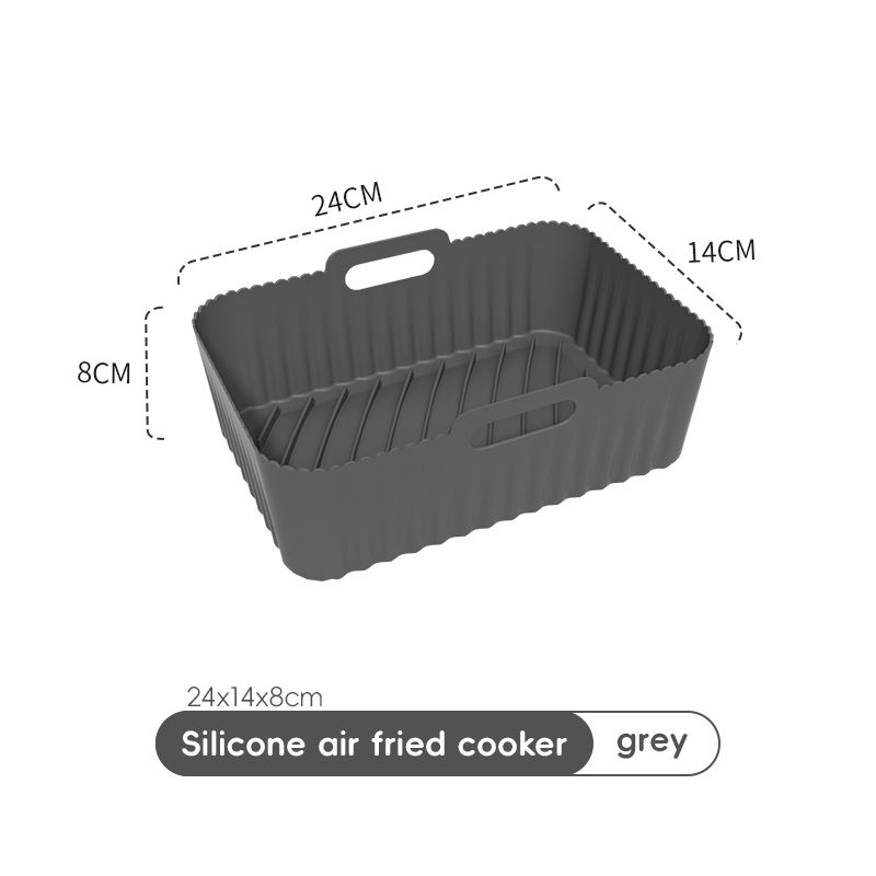 Thumbnail: Non-stick Rectangular Air Fryer Basket Easy Clean Air Fryer Silicone Pot Air Fry