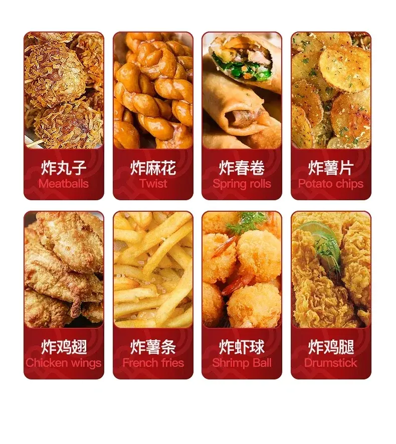 Thumbnail: 220V Fryer Electric Cookware for Kitchen Deep French Fries Commercial Fryers Fry