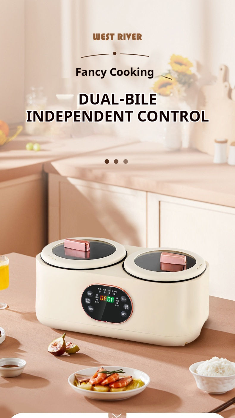 Thumbnail: Double gallbladder electric rice cooker fully automatic and multifunctional elec