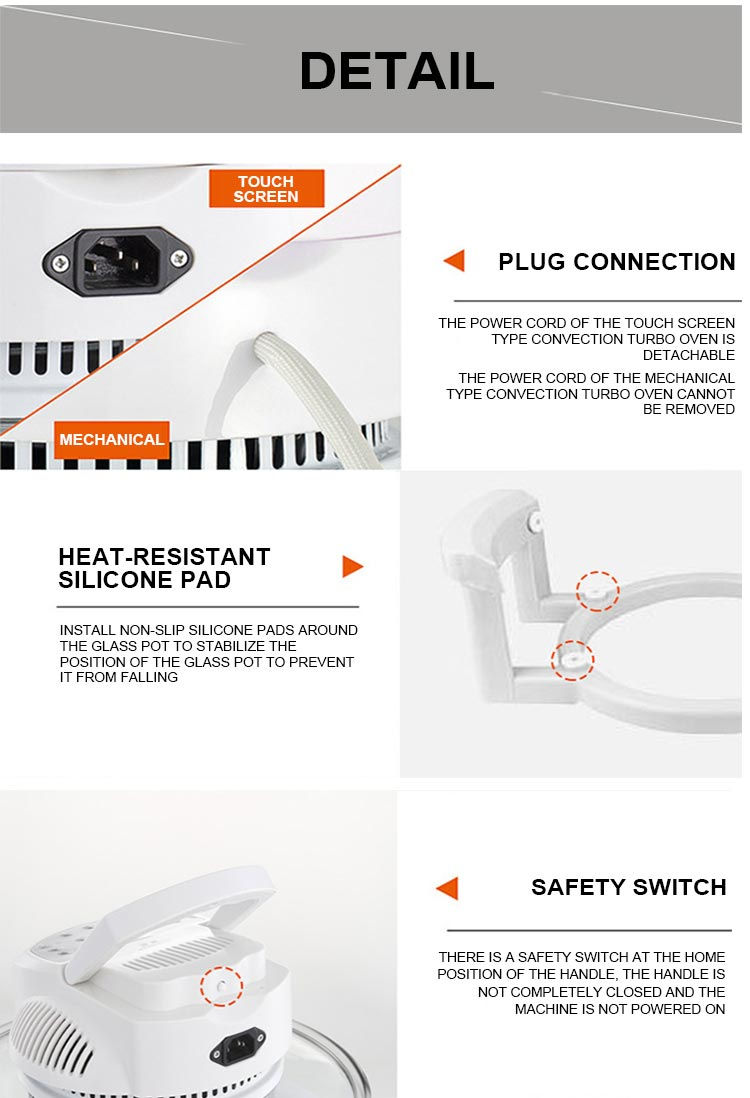 Thumbnail: Portable Electric Air Cooking Oil Free Halogen Convection Turbo Oven