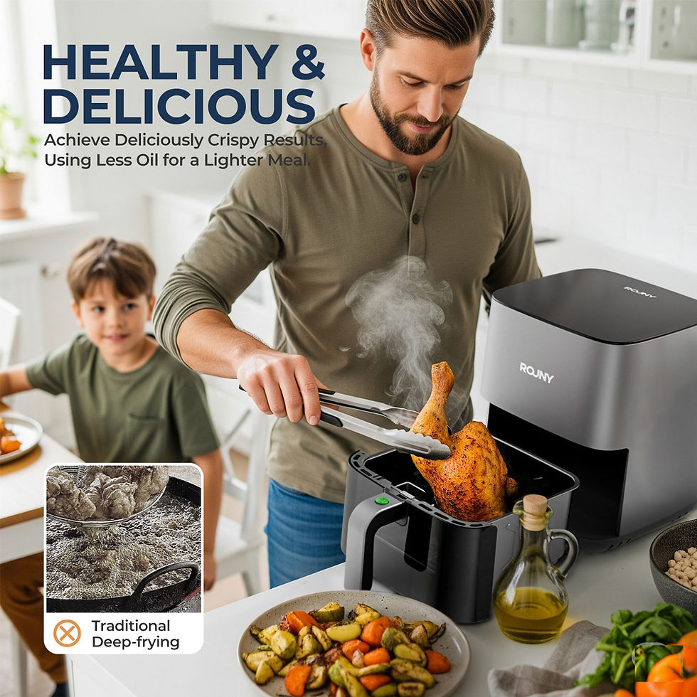 Thumbnail: 5L Air Fryer, Electric Hot fryer Oven Oilless Cooker with Touch Control & Nonsti