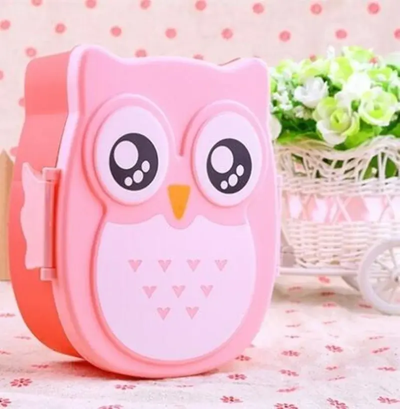 Thumbnail: Portable Plastic Children Students Lunch Box  Bento Box Food Container Carton  D