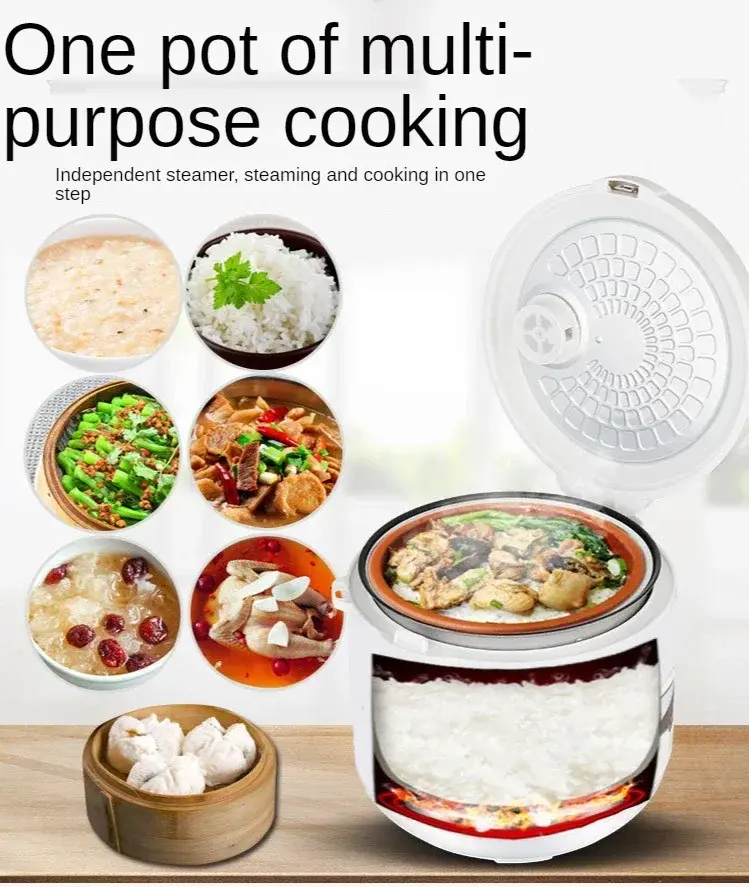Thumbnail: 2L Electric Rice Cooker Electric Cake Soup Cooking Machine Household Kitchen Coo