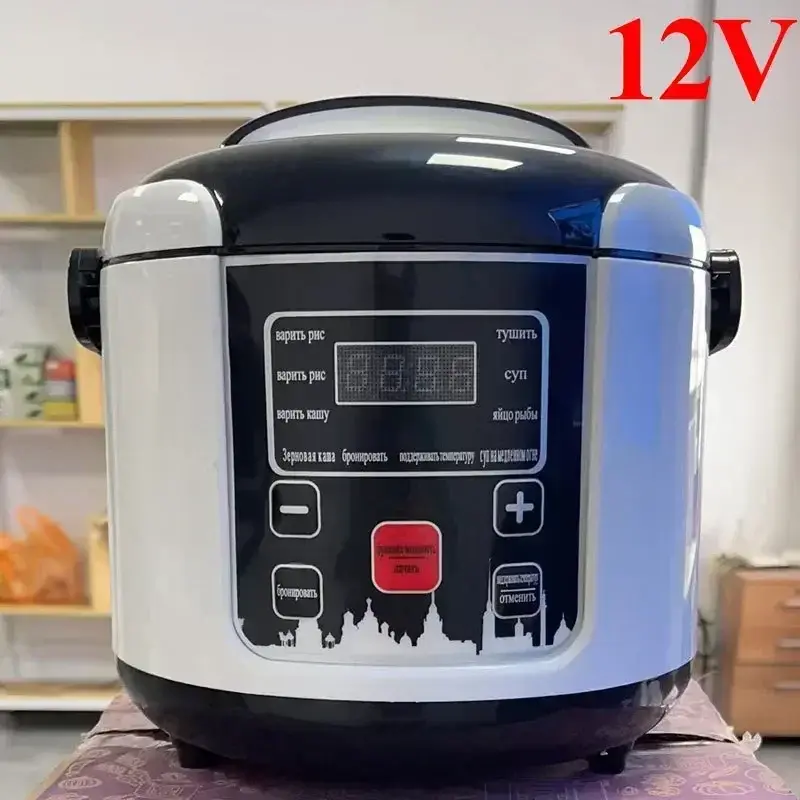 Thumbnail: 12V 24V Electric Rice Cooker Car Truck Soup Porridge Cooking Pot Fast Heating Lu