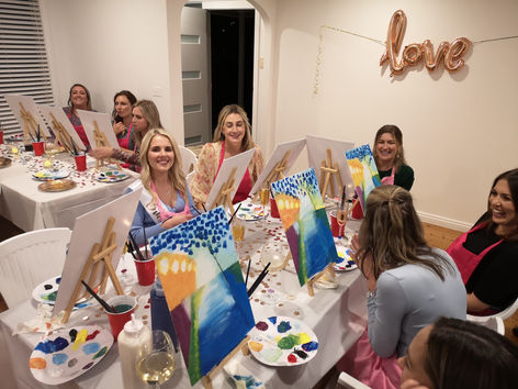 Bridal party - Paint and sip event