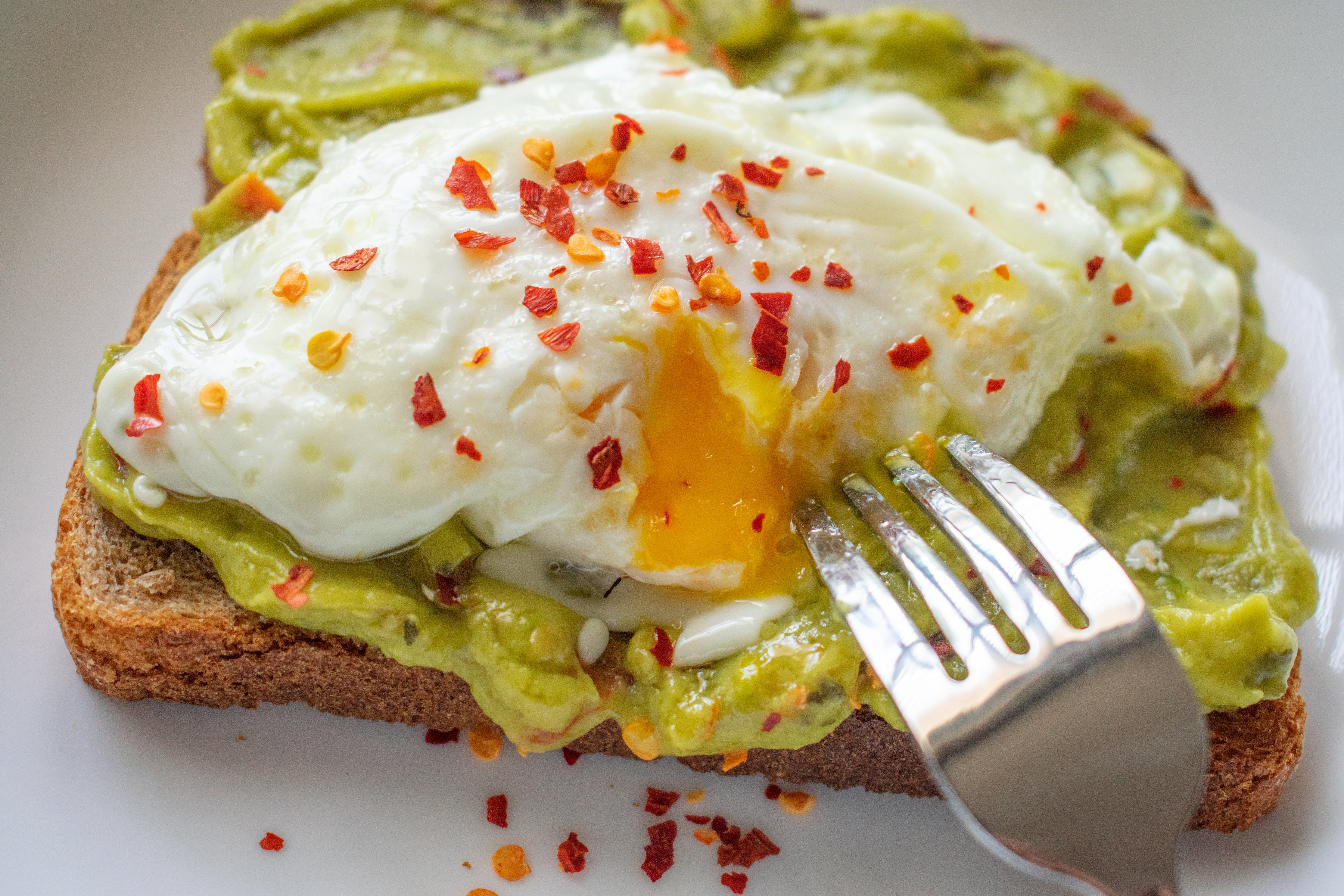 Guacamole & Sunny side up Toast