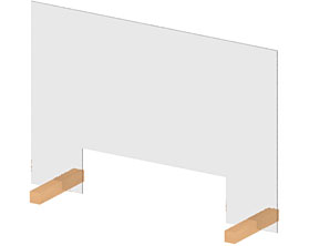 Plexiglas Holzleisten Virusschutz