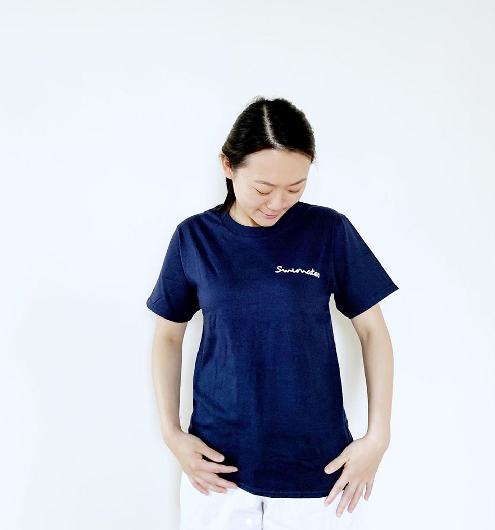 縮圖：深藍色跳水女孩 T 恤｜Dark blue diving girl T-shirt