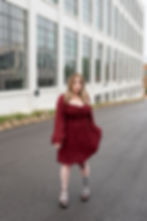 Kaleigh Madison's Spring and Summer Outfit Inspo with Southern Throne - Deep red long sleeve mini dress