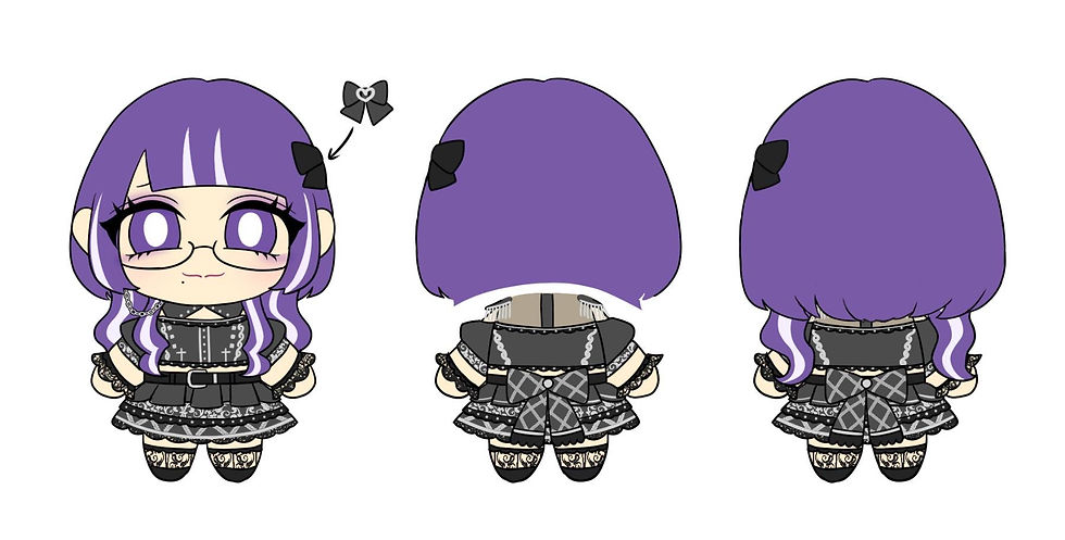サムネイル： 白黒アリスメンバーキャラぬいぐるみ