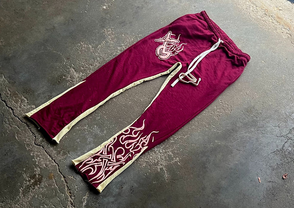 Thumbnail: FLARED-OUT SWEATPANT(MAROON)