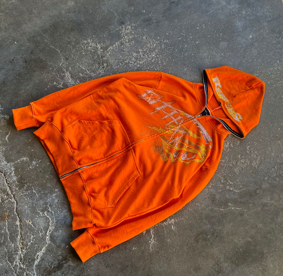 Thumbnail: RHINESTONE REAPER FULL-ZIP(BRIGHT-ORANGE)