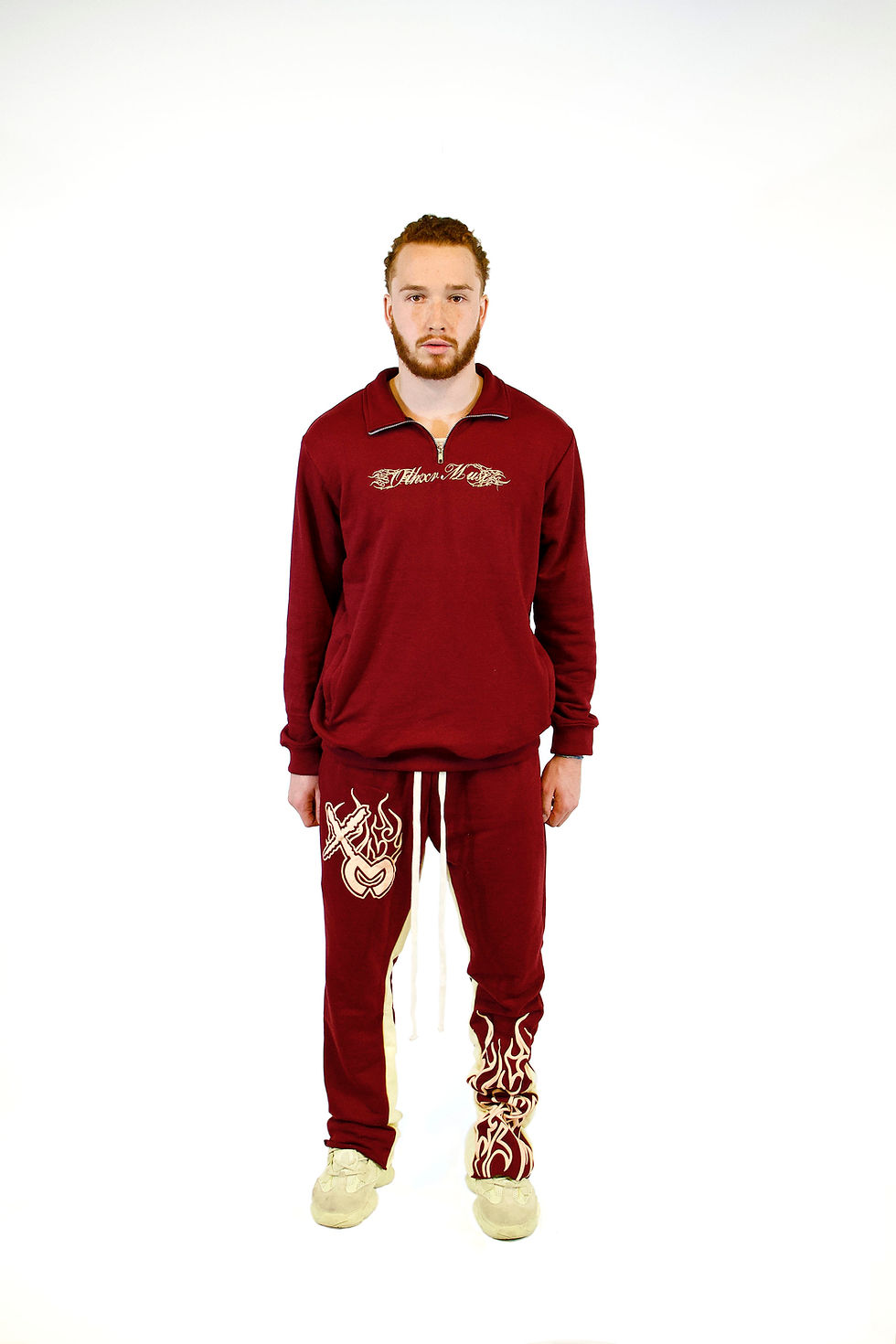 Thumbnail: FLARE QUARTER ZIP(MAROON)