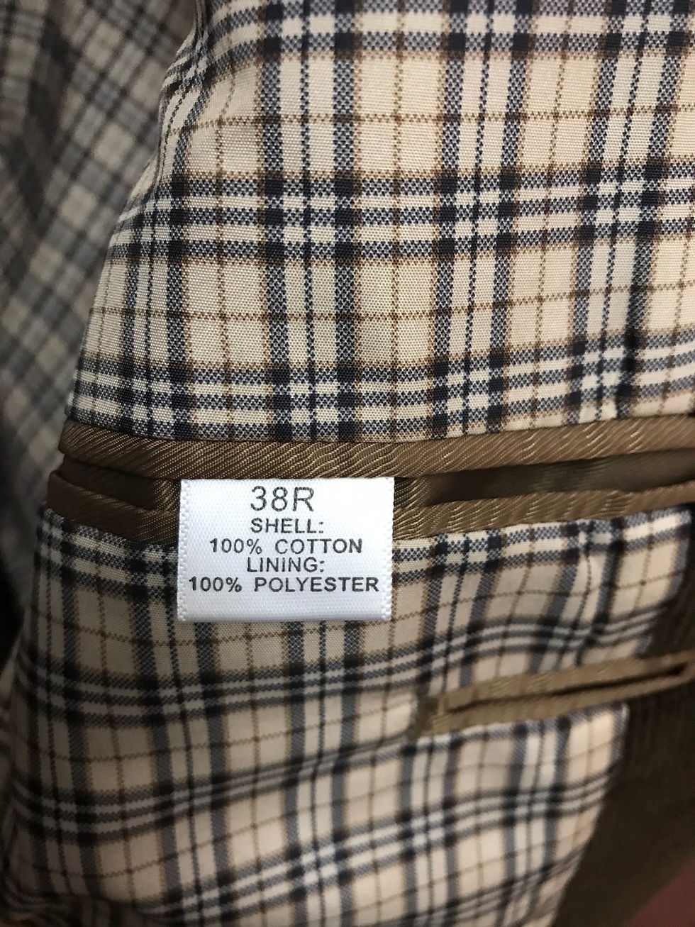 Thumbnail: Saddlebred brown corduroy blazer, Men’s 38R