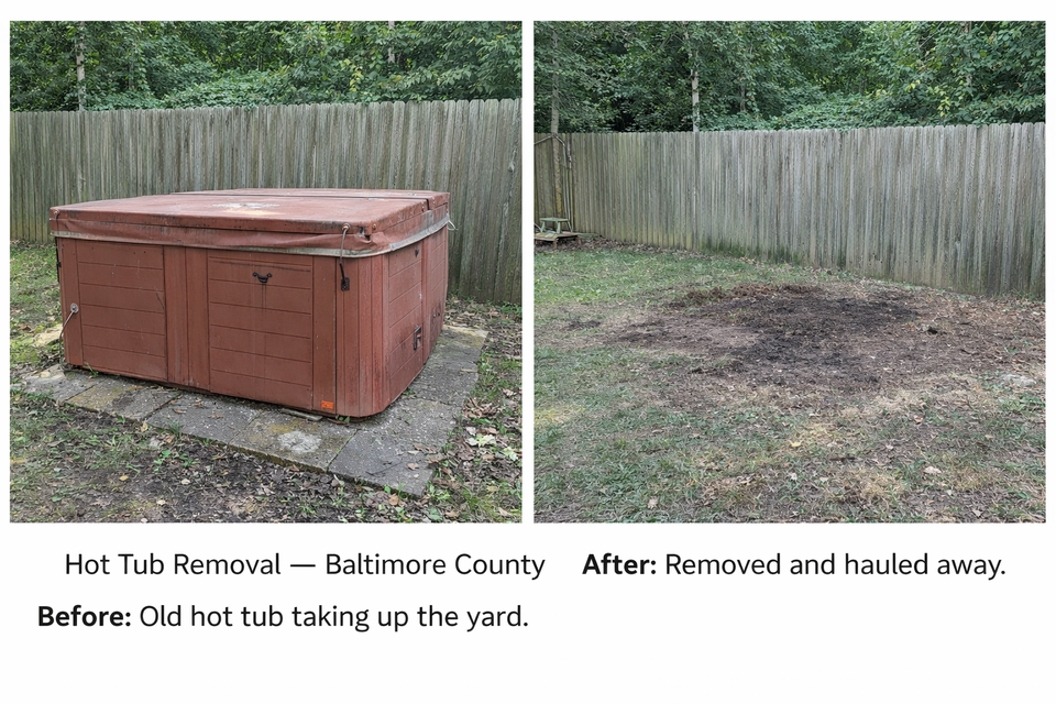 Hot Tub Removal — Baltimore County