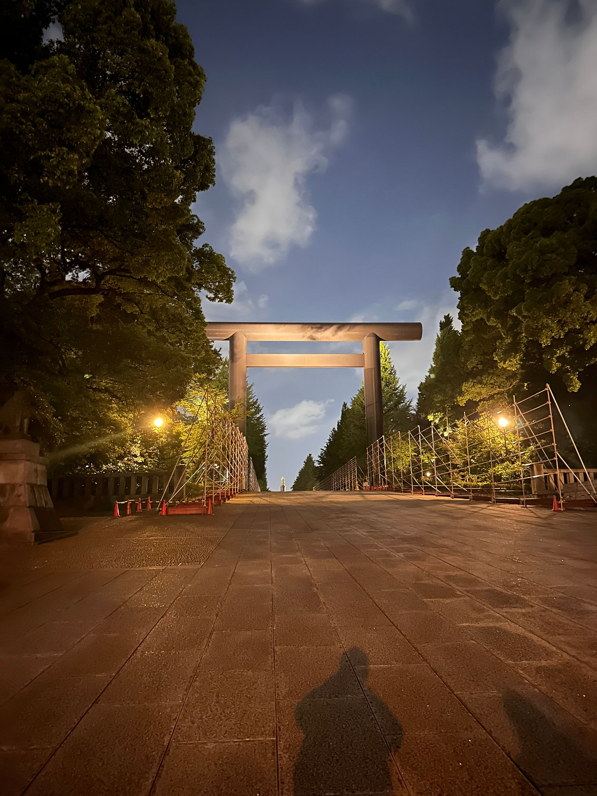 Shinto Shrine at night.