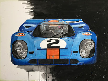 Gouache GULF Porsche 917