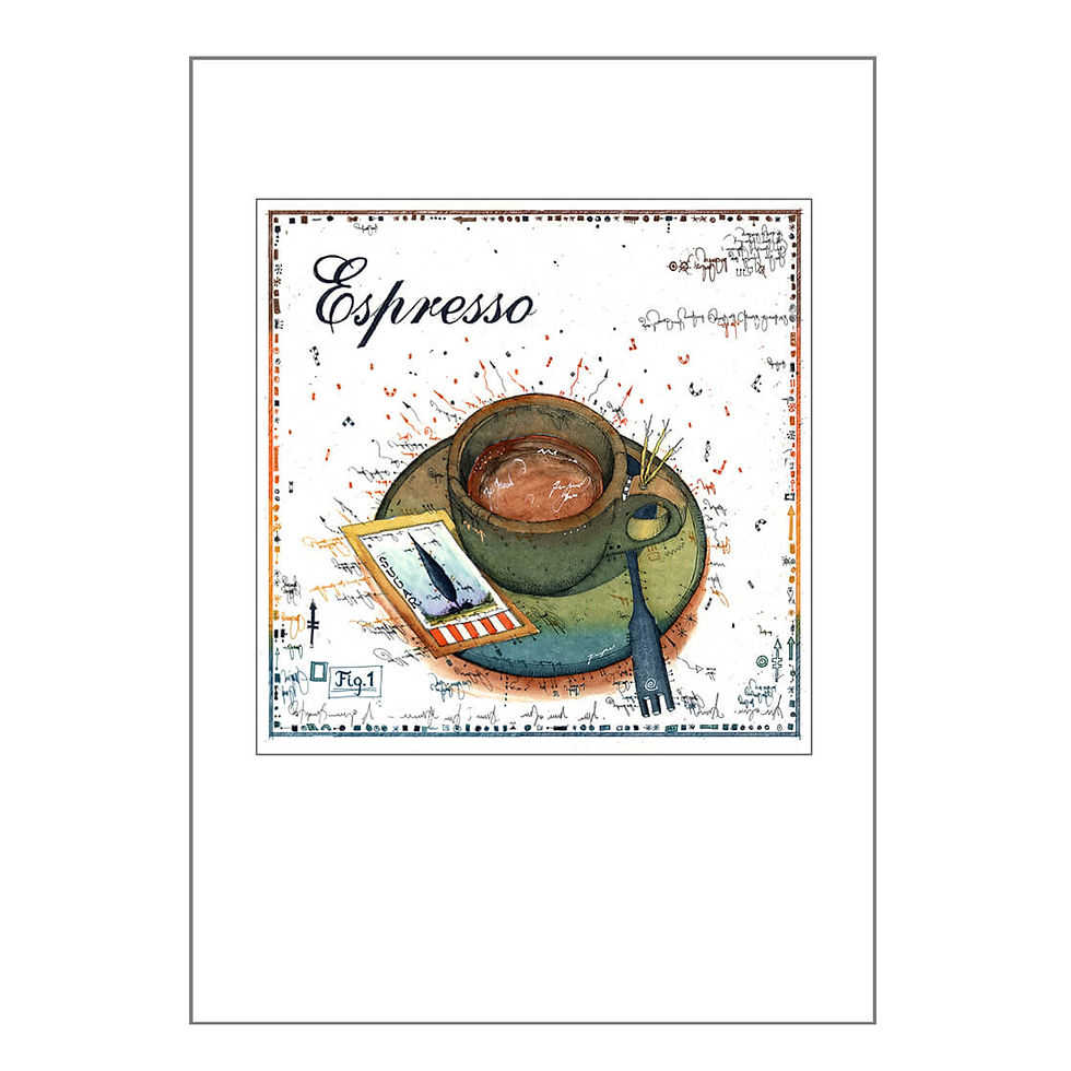 Kunstkarte Espresso signiert & limitiert von Leslie G. Hunt