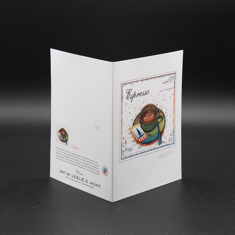 Miniaturbild: Espresso Kunstkarte Leslie G. Hunt - signiert & nummeriert auf 150 Exemplare
