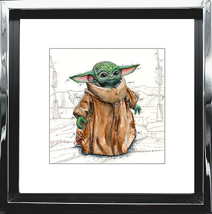 Grogu, pigmentdruck, star wars