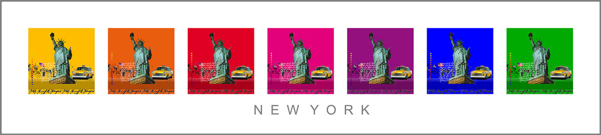 liberty, new york city, pigment-print, giclée-print, yellow cab, leslie g. hunt