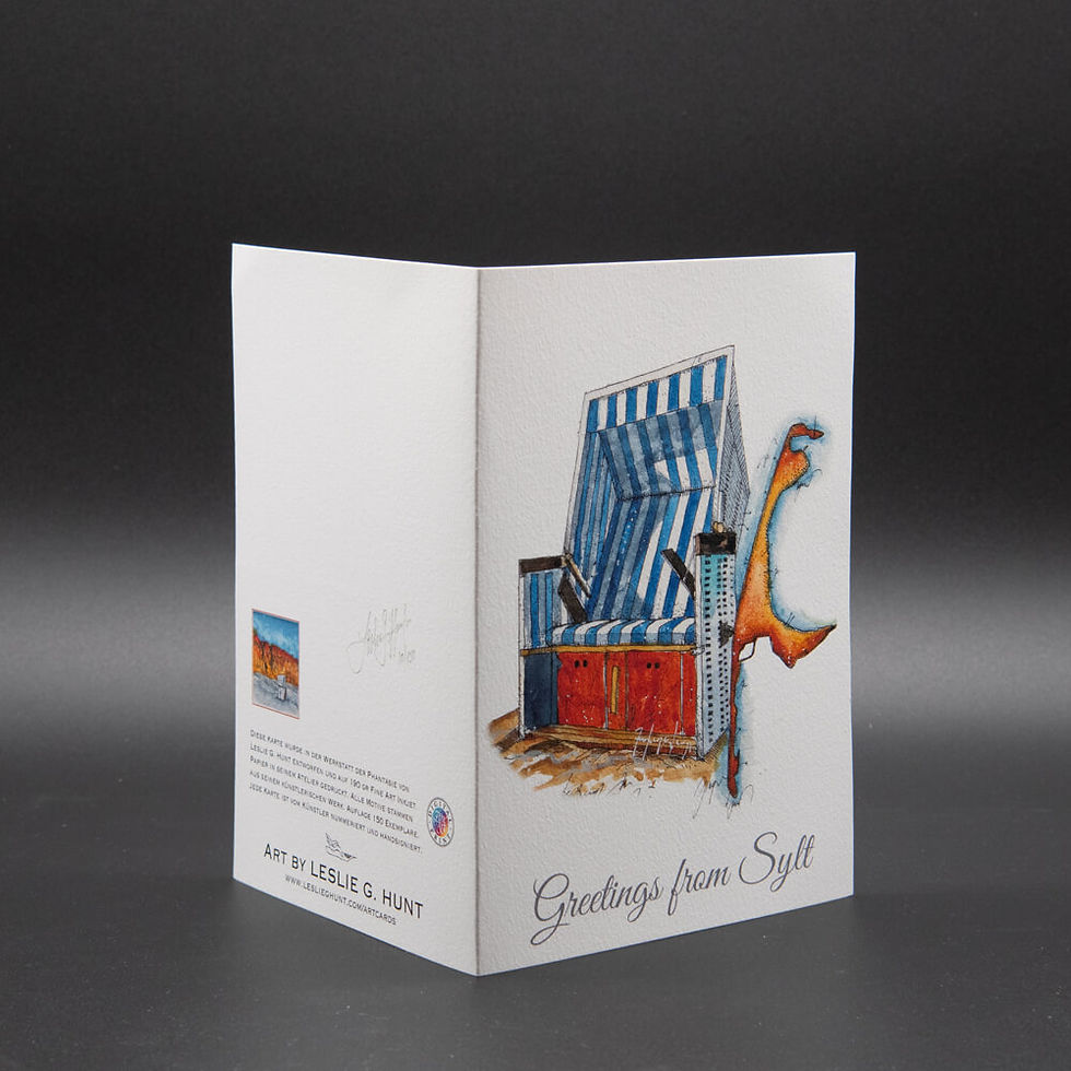 Miniaturbild: Sylt Kunstkarte - signiert & nummeriert, Auflage 150, Leslie G. Hunt